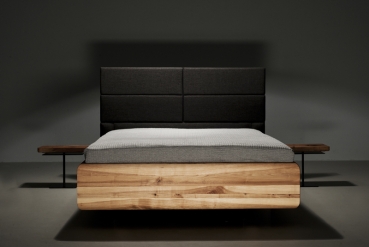 orig. BOXSPRING  schwebendes extravagantes Bett aus Massivholz